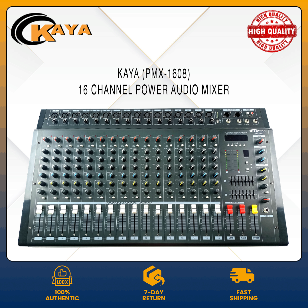 KAYA (PMX1608) 16 Channel Powered Audio Mixer Lazada PH