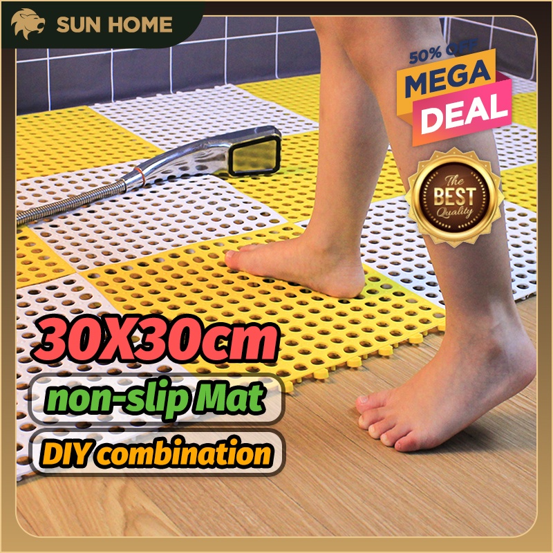 30x30cm Nonslip Mat Rubber Carpet Rubber Mat Bathroom Kitchen Anti