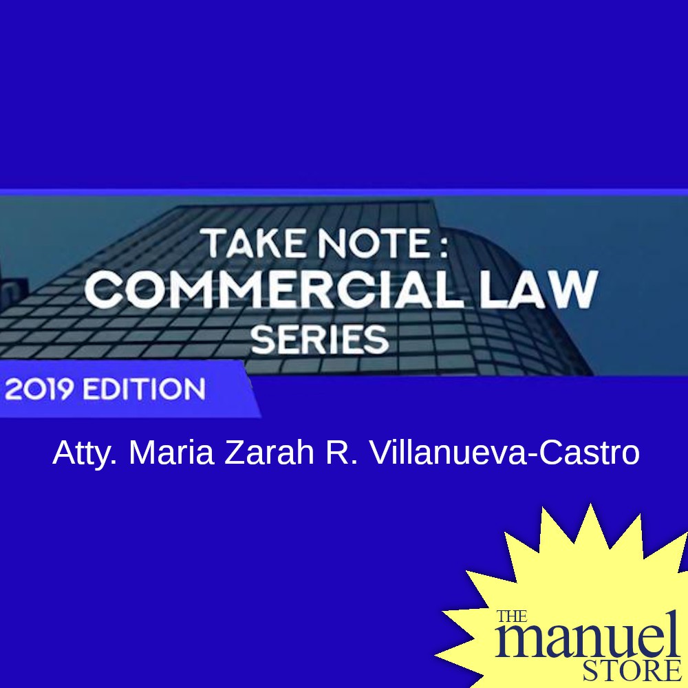 Zarah VillanuevaCastro (2019) Take Note Commercial Law Series