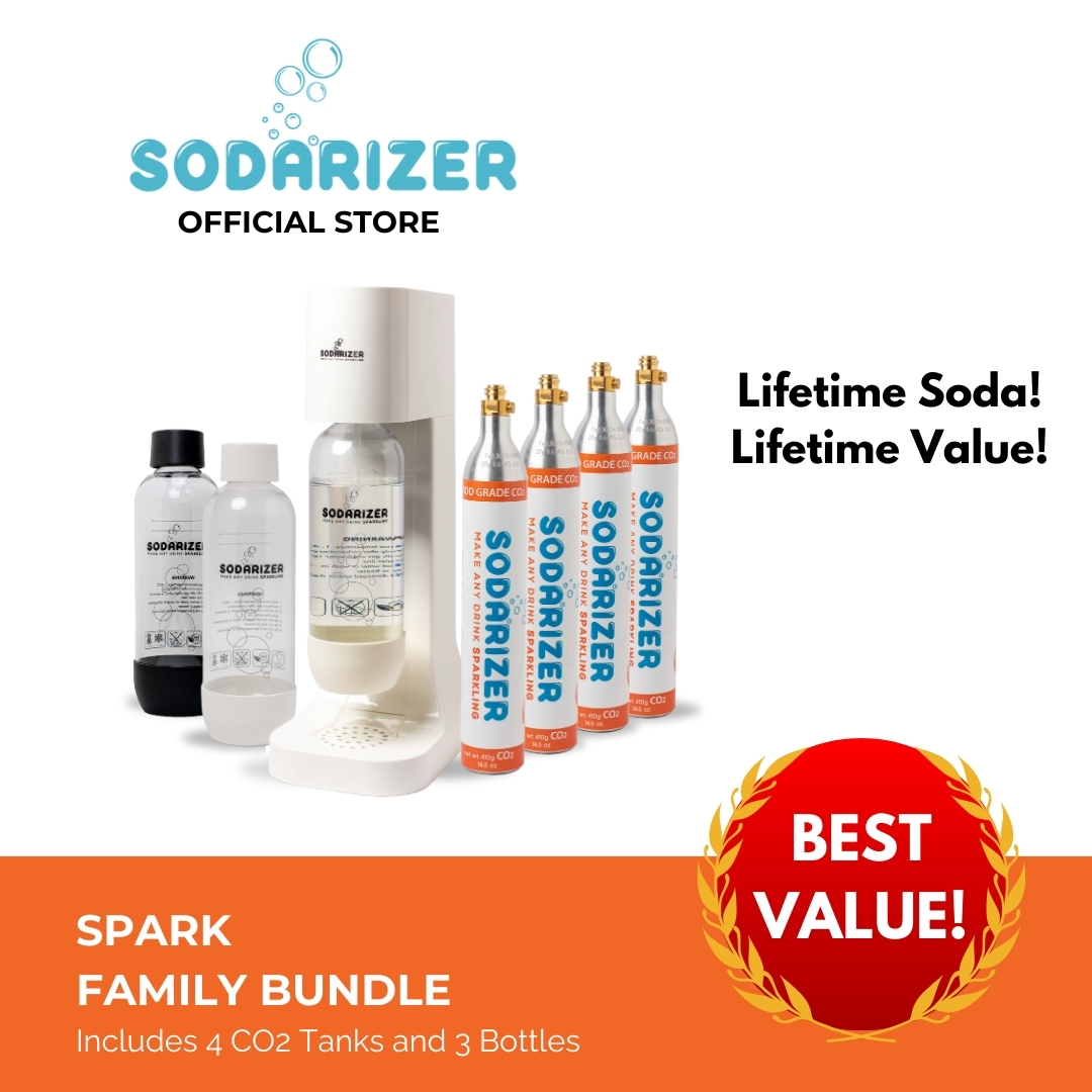 Sodarizer Spark Soda Maker Kit Sparkling Water Maker with Refillable
