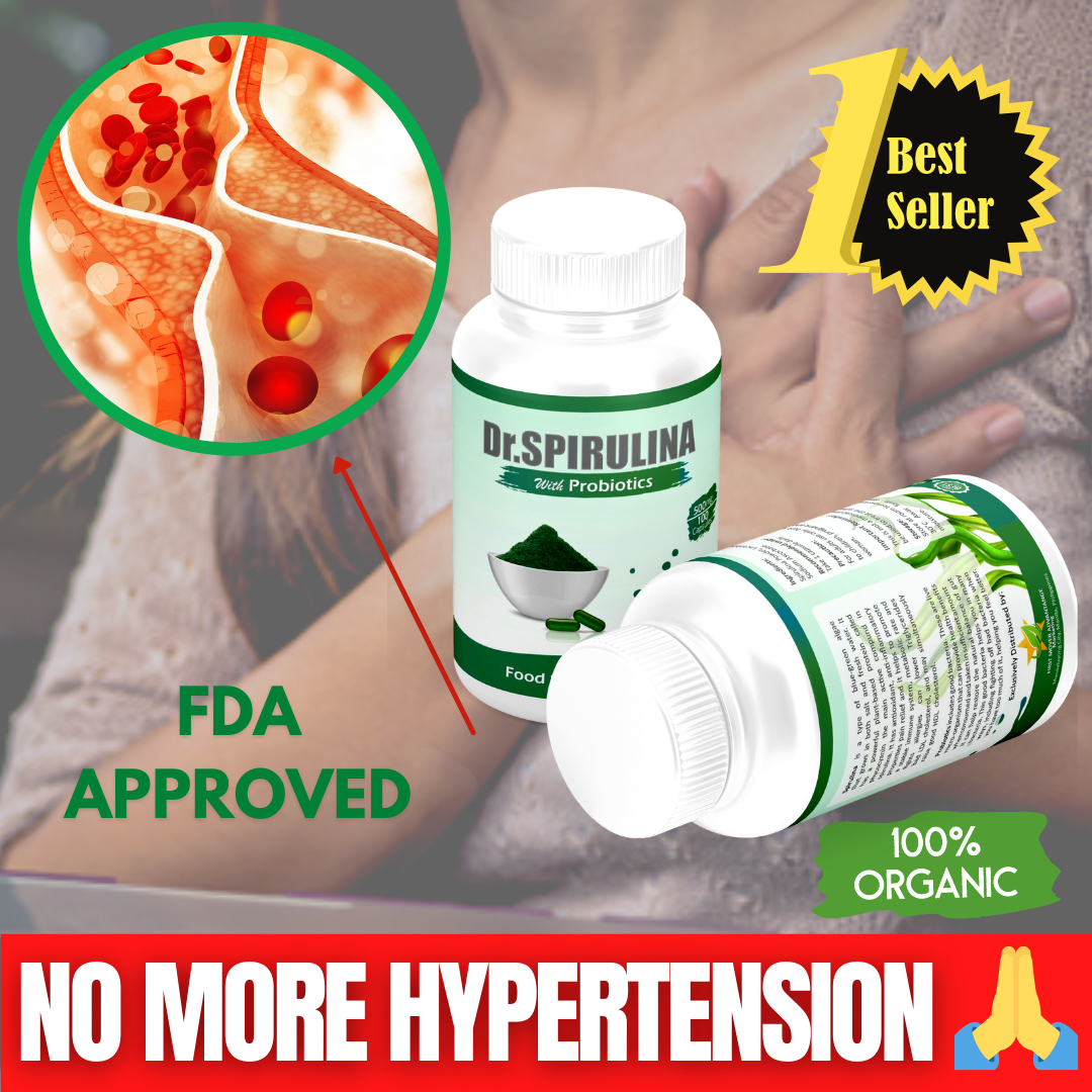 Doctor Spirulina 100 capsules 500mg IMPROVED PACKAGING for Almoranas,Hyperthyroidism,Improved