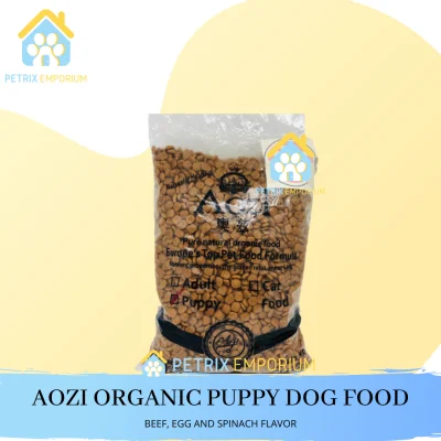 Aozi Organic Puppy Dog Food (Beef, Egg and Spinach Flavor) 1KG Repacked AUTHENTIC