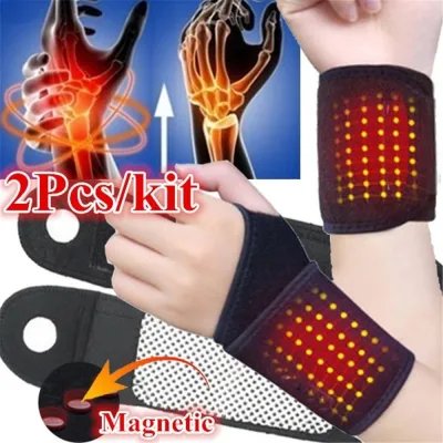 TANGXU926926929 1 Pair Professional Health Care Sports Protection Magnetic Therapy Arthritis Pain Relief Braces Belt Tourmaline Self-Heating Wrist Brace