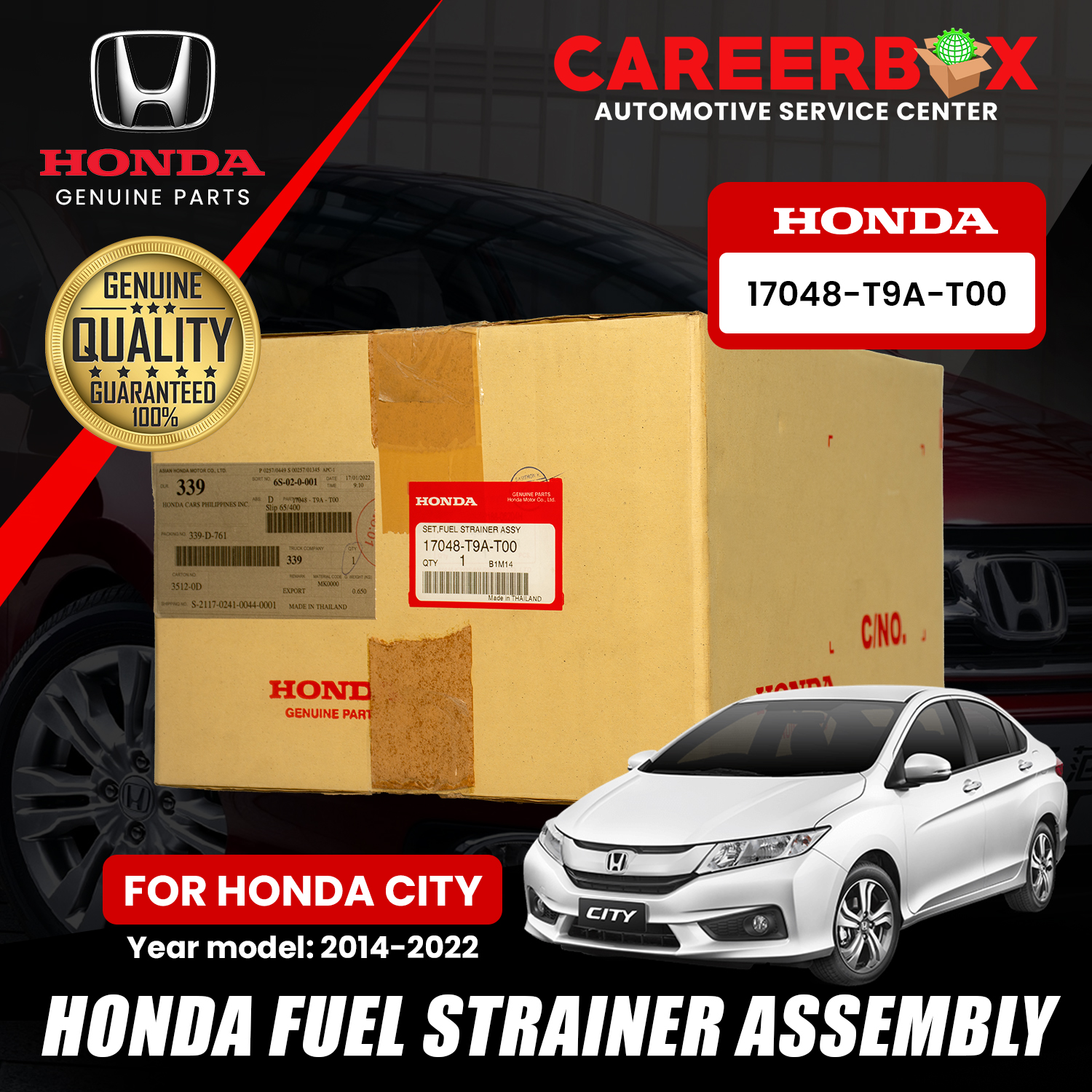 Honda City Fuel Strainer Assembly 2014 to 2020 Model Original Honda
