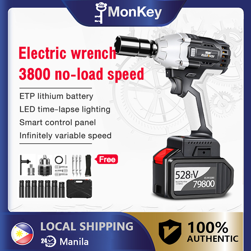 Monkey Tools 21V Cordless 1/2 Impact Wrench Electric Wrench Auto Repair ...