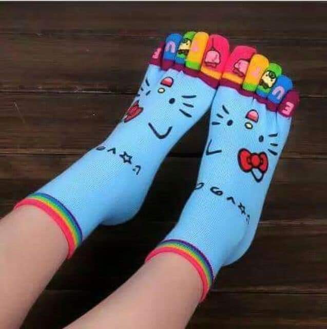 (0016) 3 Pair assorted girls Toe Socks high quality kids HK cartoon