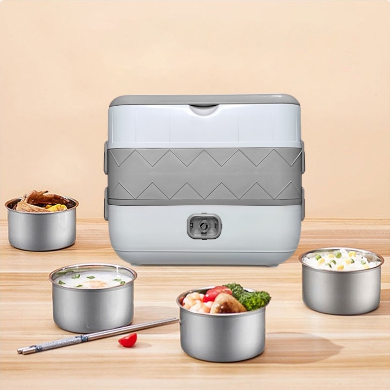 Electric Stainless Steel Heating Lunch Box for Adult and Kids Food