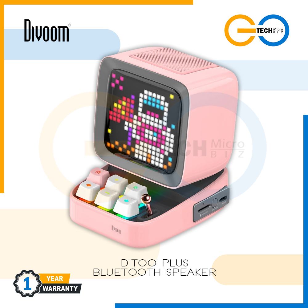 Divoom Ditoo Plus Pixel Art Wireless Bluetooth Speaker Pink Lazada PH
