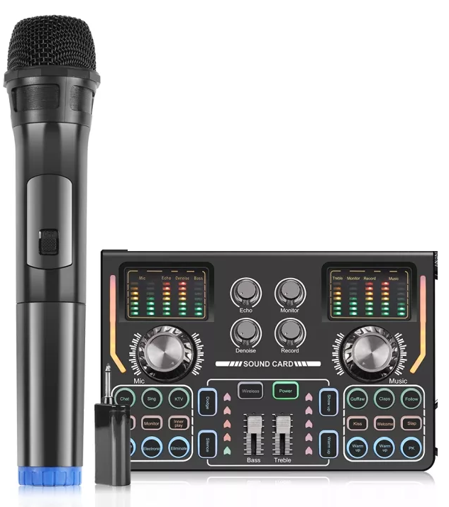 Wireless Microphone Karaoke Set Dynamic Microphone Transmitted W