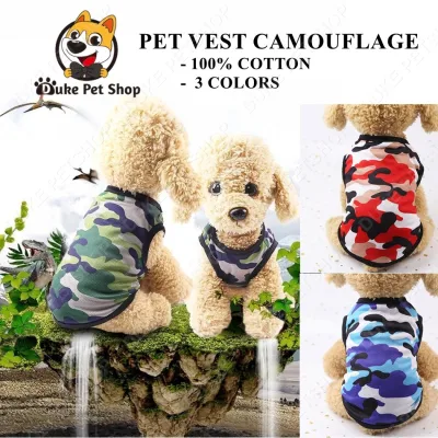 Hot Cute spring summer Dog Clothes Printed Camouflage Mesh Dog Vest For Small Medium Dogs Pet Puppy