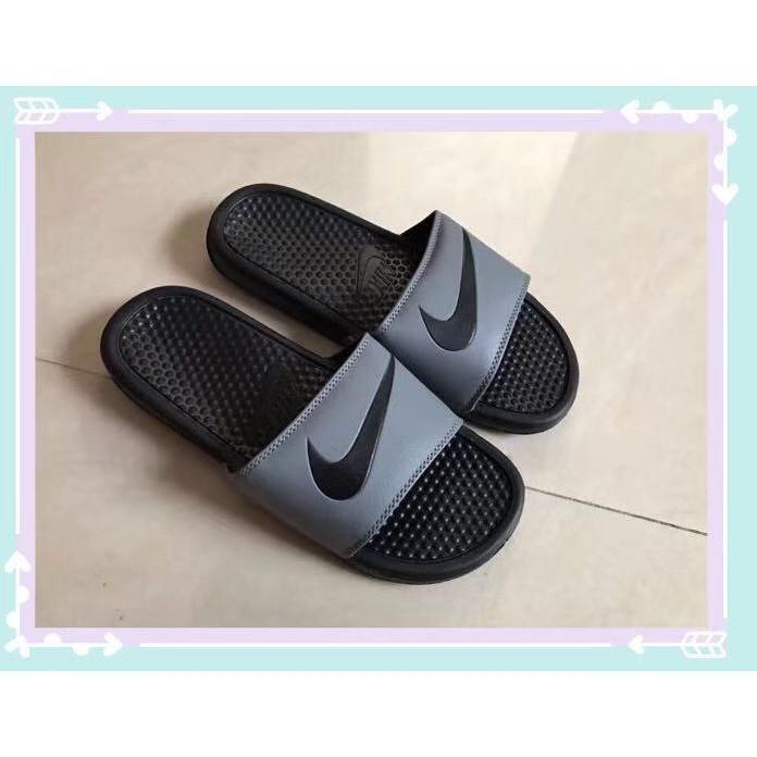 nike gray slippers