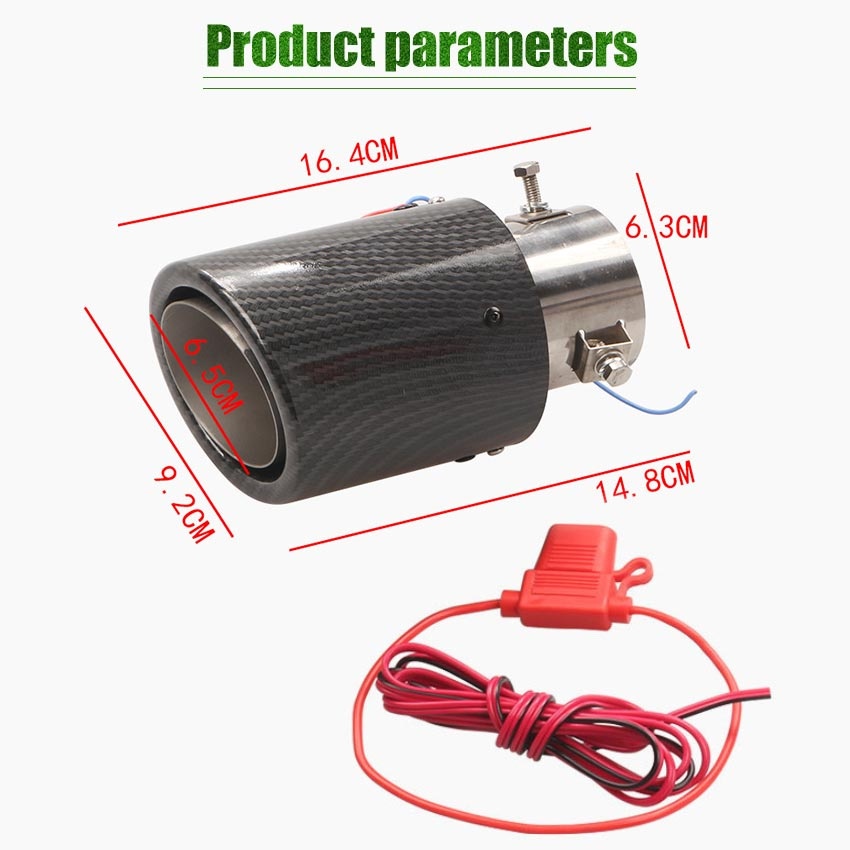 【COD】 Car Exhaust Muffler Pipe Tip With Blue LED Light Modified Single Tail Throat Mufflers