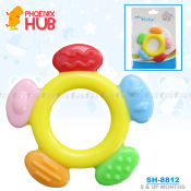 Phenix Hub Silicone Baby Teether - Multi-Colored Teething Toy