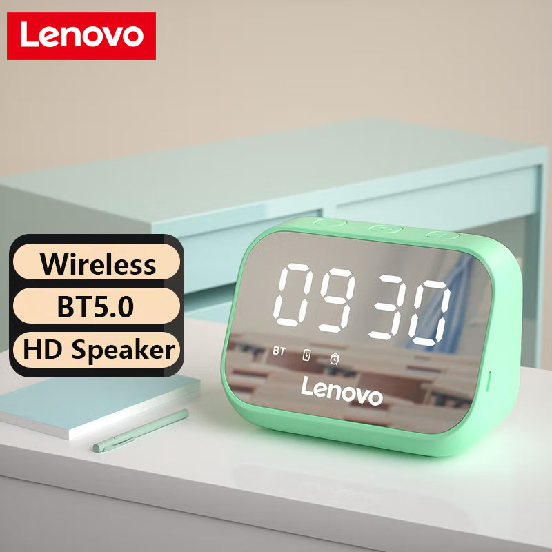 Original Lenovo TS13 Wireless Alarm Clock Speaker Small Audio Portable Outdoor, Multifunction 5.0