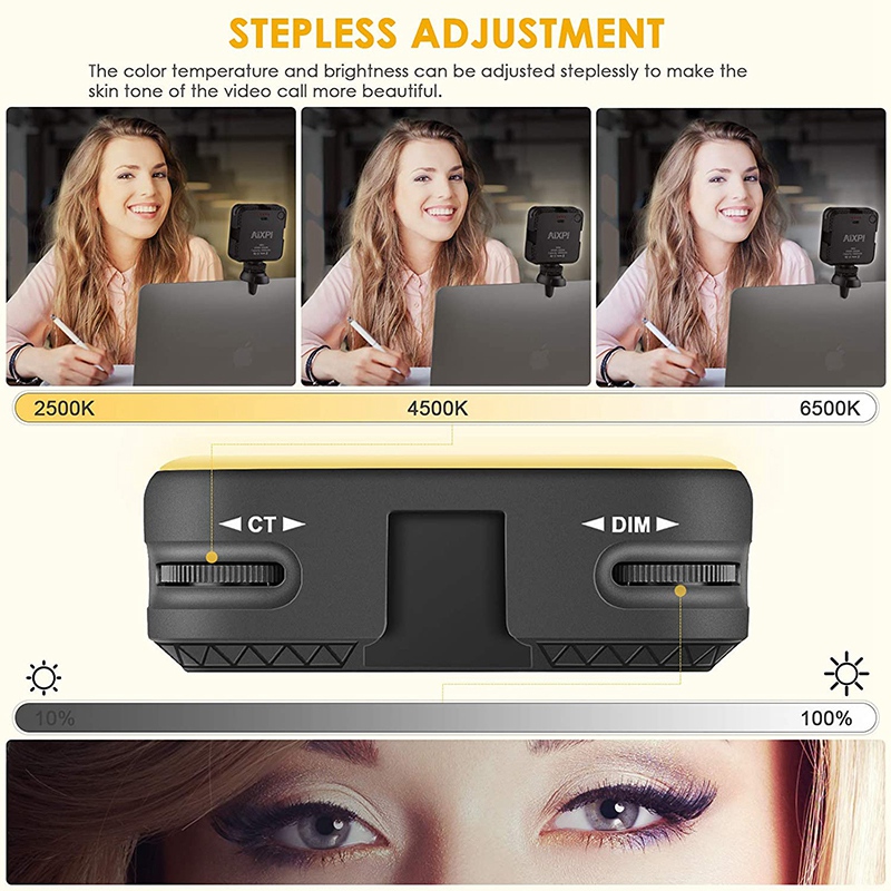 Video Conference Lighting Kit, Laptop Webcam Lighting with Clip, LED ...