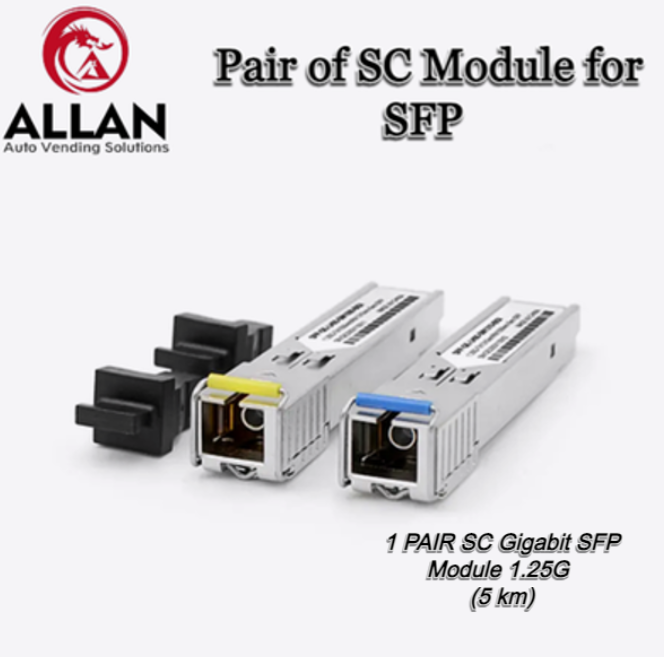 ALLAN 1 Pair Gigabit SFP Module 1.25G LC 1310nm/1550nm 5km Fiber Optic ...