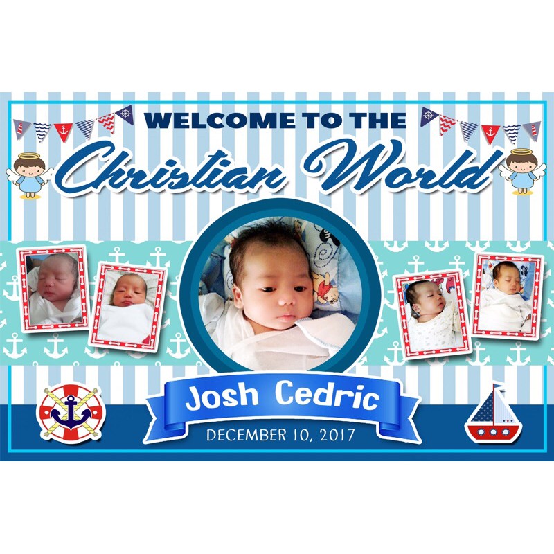 TARPAULIN #24 | 2x3 | BAPTISM | CHRISTENING | BIRTHDAY | NAUTICAL ...