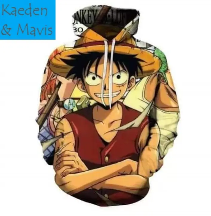 One Piece Luffy New Design 3 Hoodie Jacket One Size Fit Up To Large Frame Lazada Ph