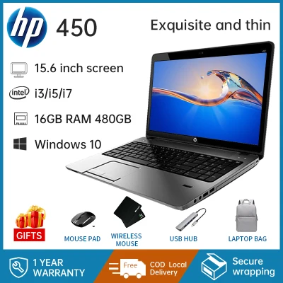 Laptop 15.6-inch ultra-thin large screen HD 450 Intel Core i3/i5/i7 480G solid state hard drive game student office multi-function notebook