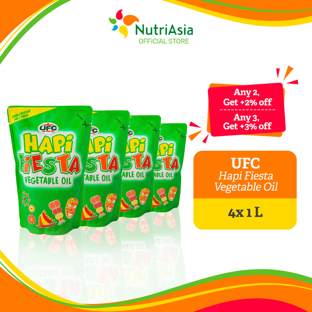 UFC Hapi Fiesta Vegetable Oil 1 L SUP Bundle of 4 Lazada PH
