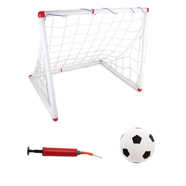Detachable Portable Kids Football Goal Toy Set Soccer Ball Kit with Pumps Indoor and Outdoor Sports Match Training Toy