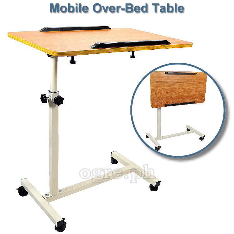 Mobile Fully Adjustable Overbed Table (60x40cm Desk Top) Lazada PH