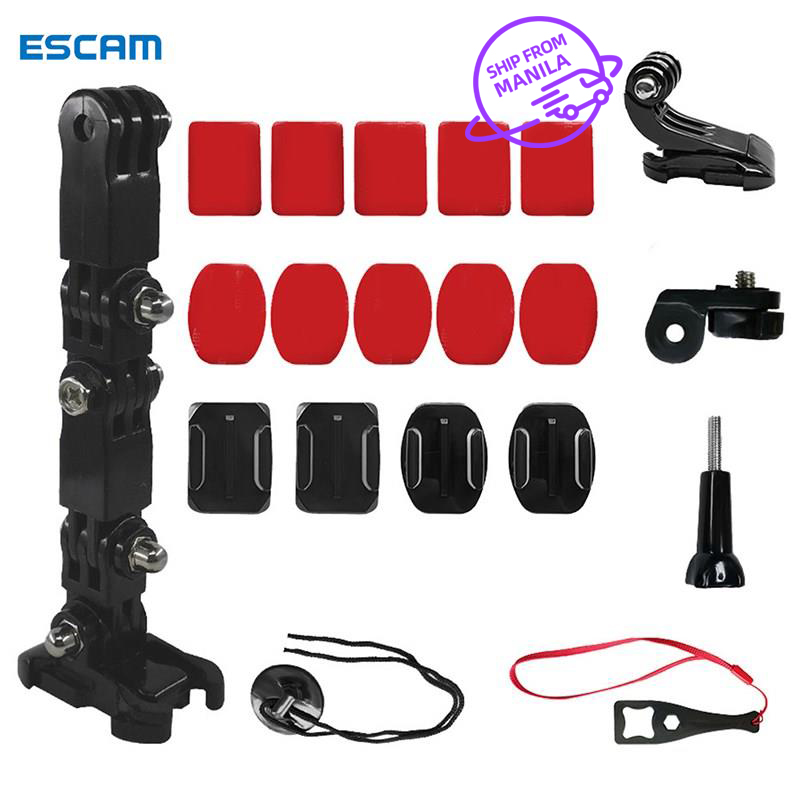 【Manila Stock】ESCAM Action Cam Holder Camera Mount Motorcycle Helmet