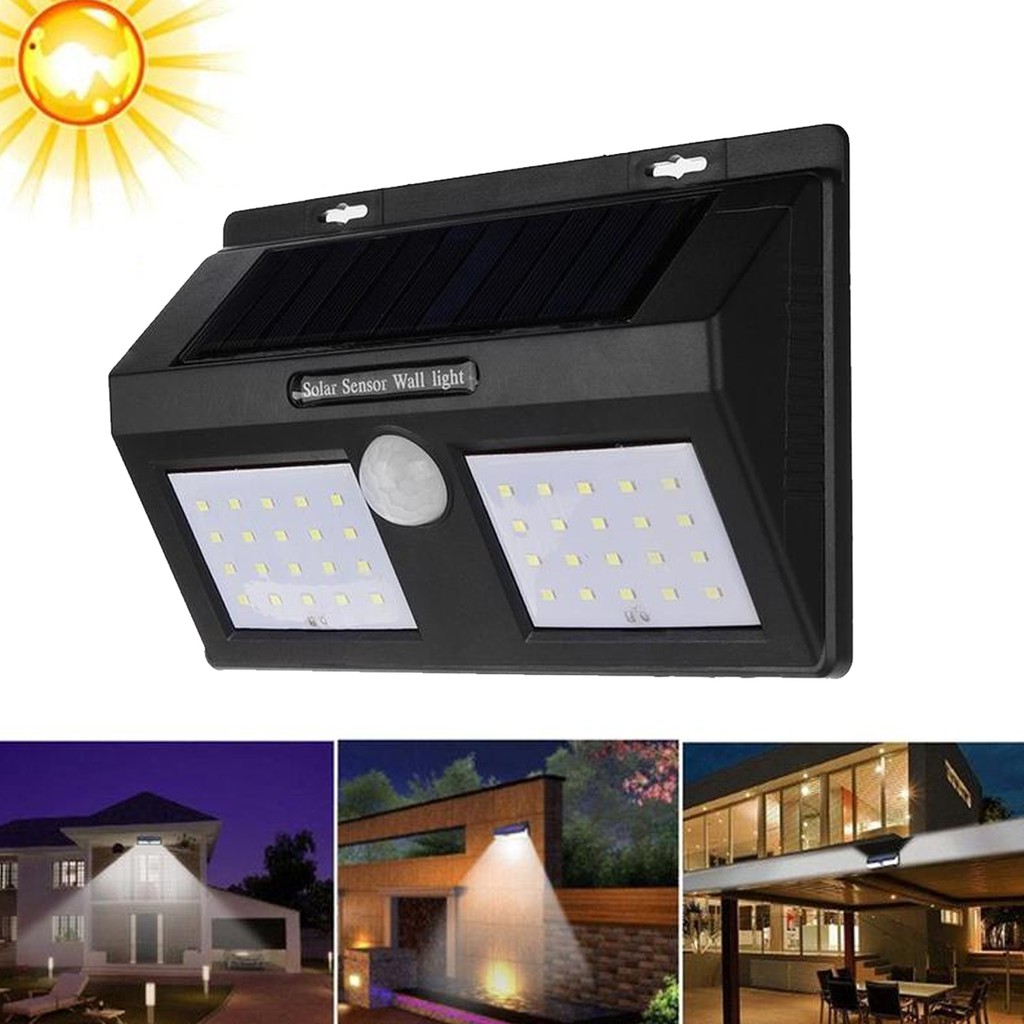 LED Solar Power Garden Security Lamp Outdoor Waterproof Light Anti-Theft Lamp 