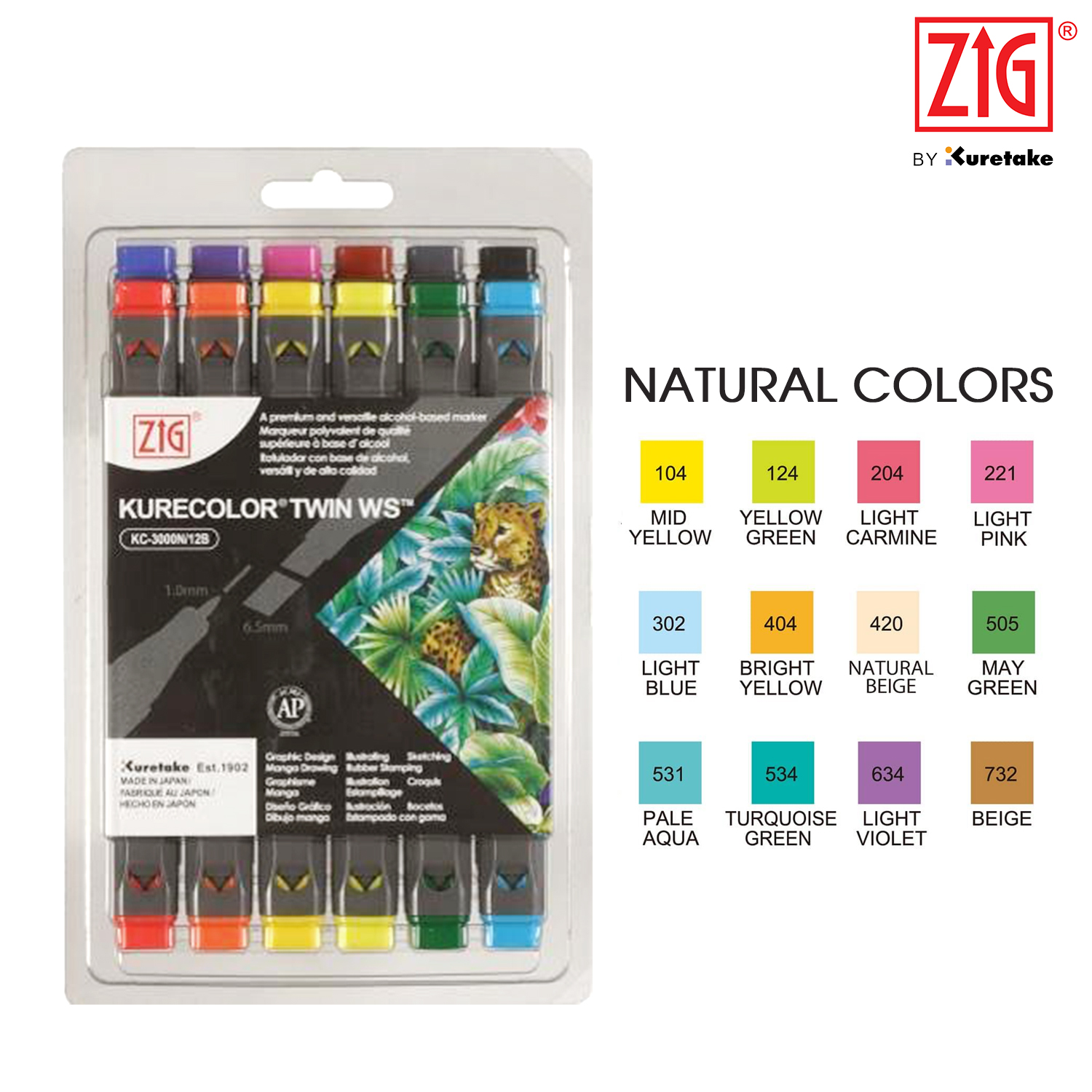 楽天市場】【呉竹 ZIG KURECOLOR TWIN WS 138色セット】カラーマーカー