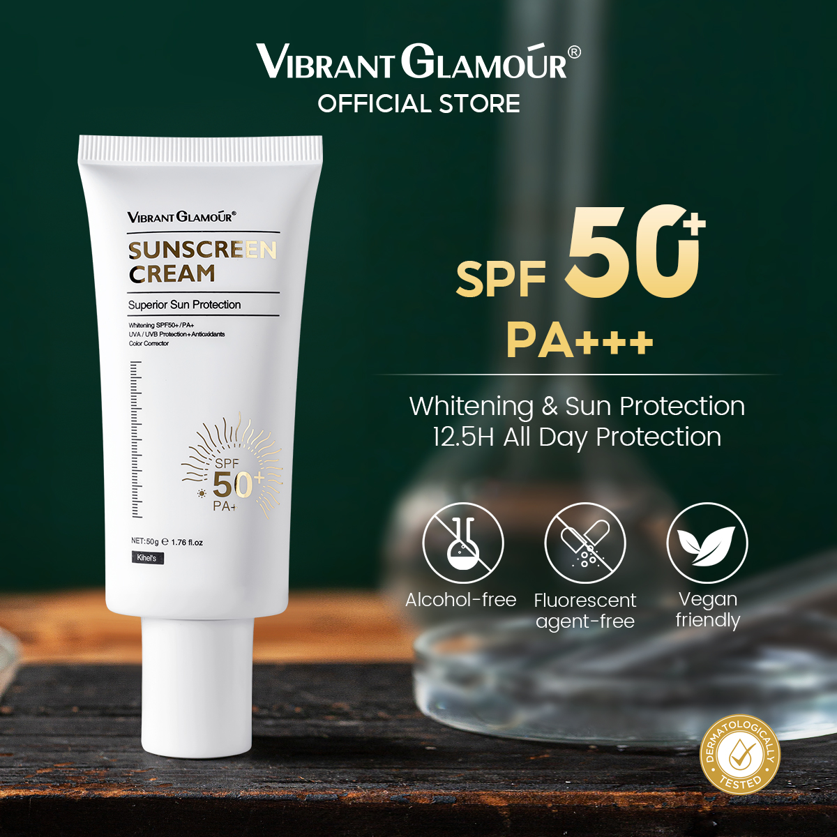 VIBRANT GLAMOUR FDA Whitening Sunscreen Intensive UV Sunblock Cream