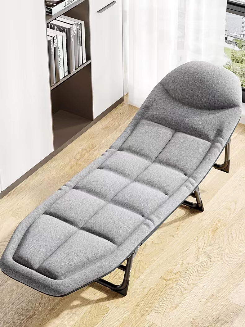 Portable Folding Recliner Balcony Sleeping Chair Bed with Pad for