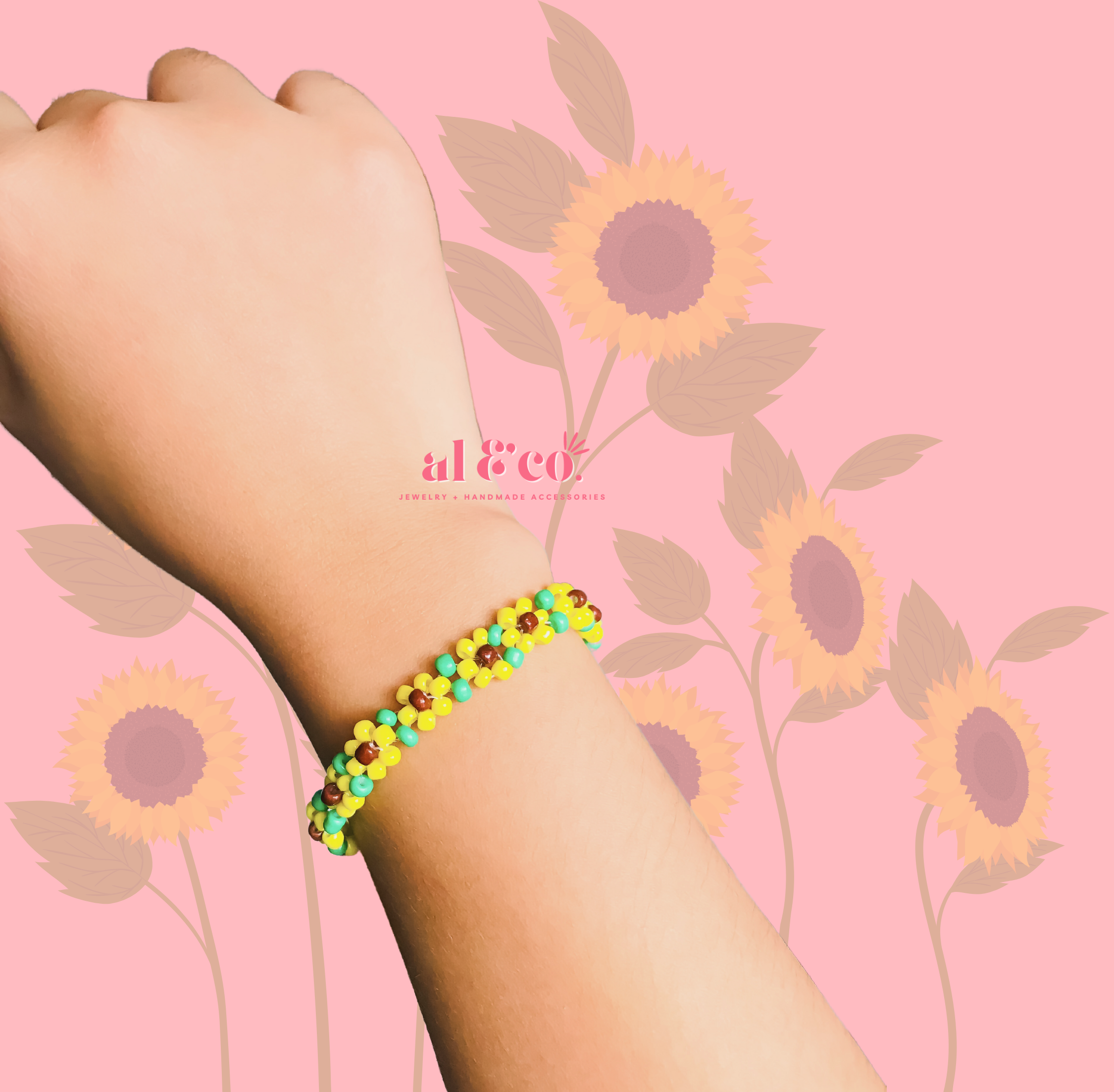 Buy Personalized Sunflower Bracelet With Birthstone and Initial Online in  India - Etsy