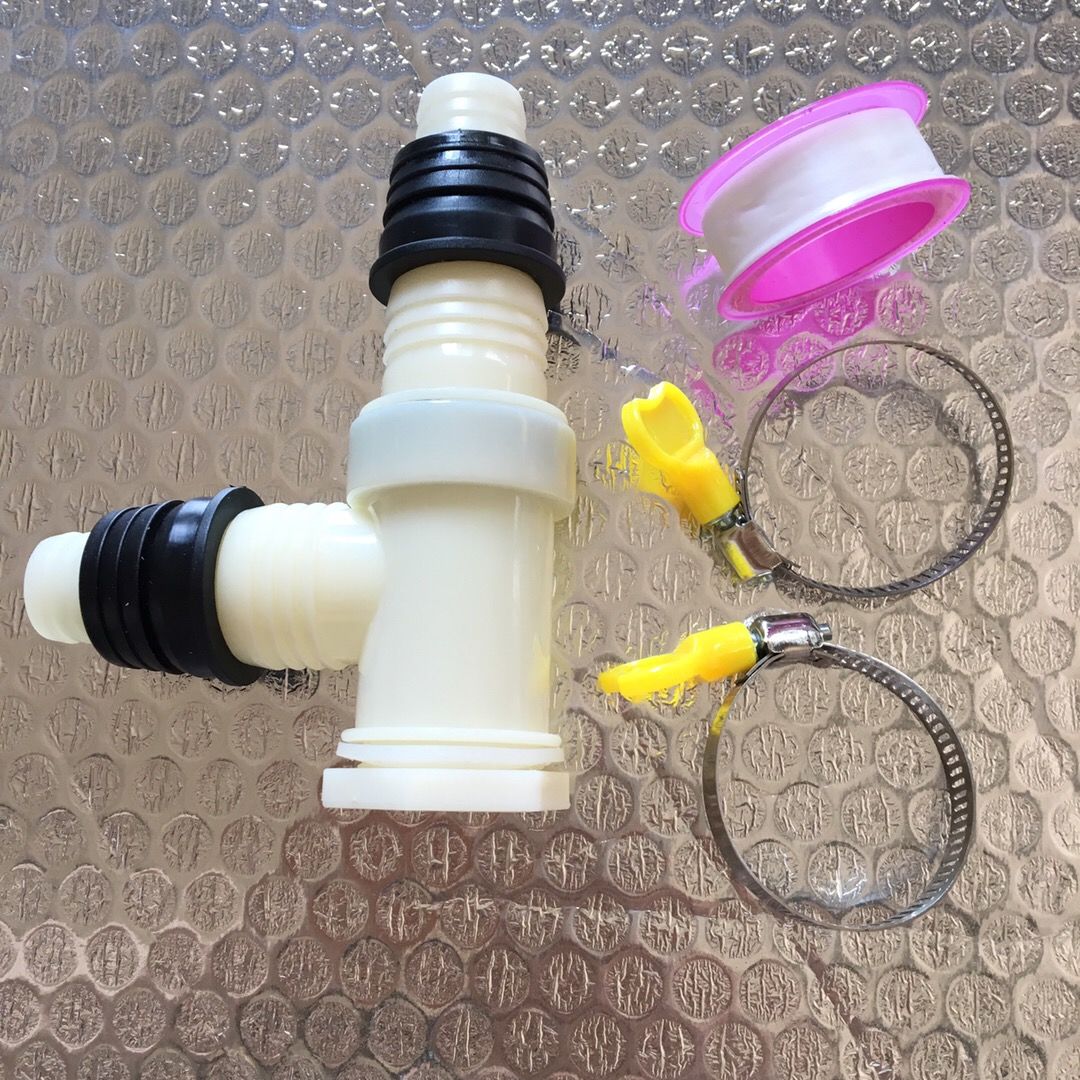 Washing machine drain pipe floor drain adapter tee 20 32mm variable