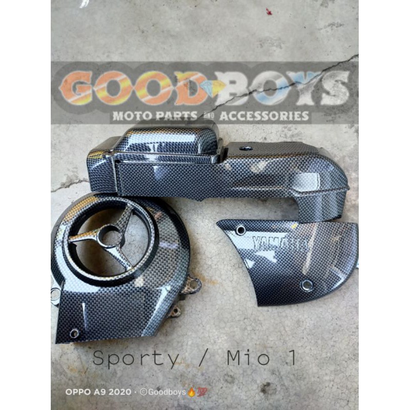 【Ready Stock】 CRANKCASE COVER WITH FAN COVER MIO SPORTYMIO 1(5d carbon