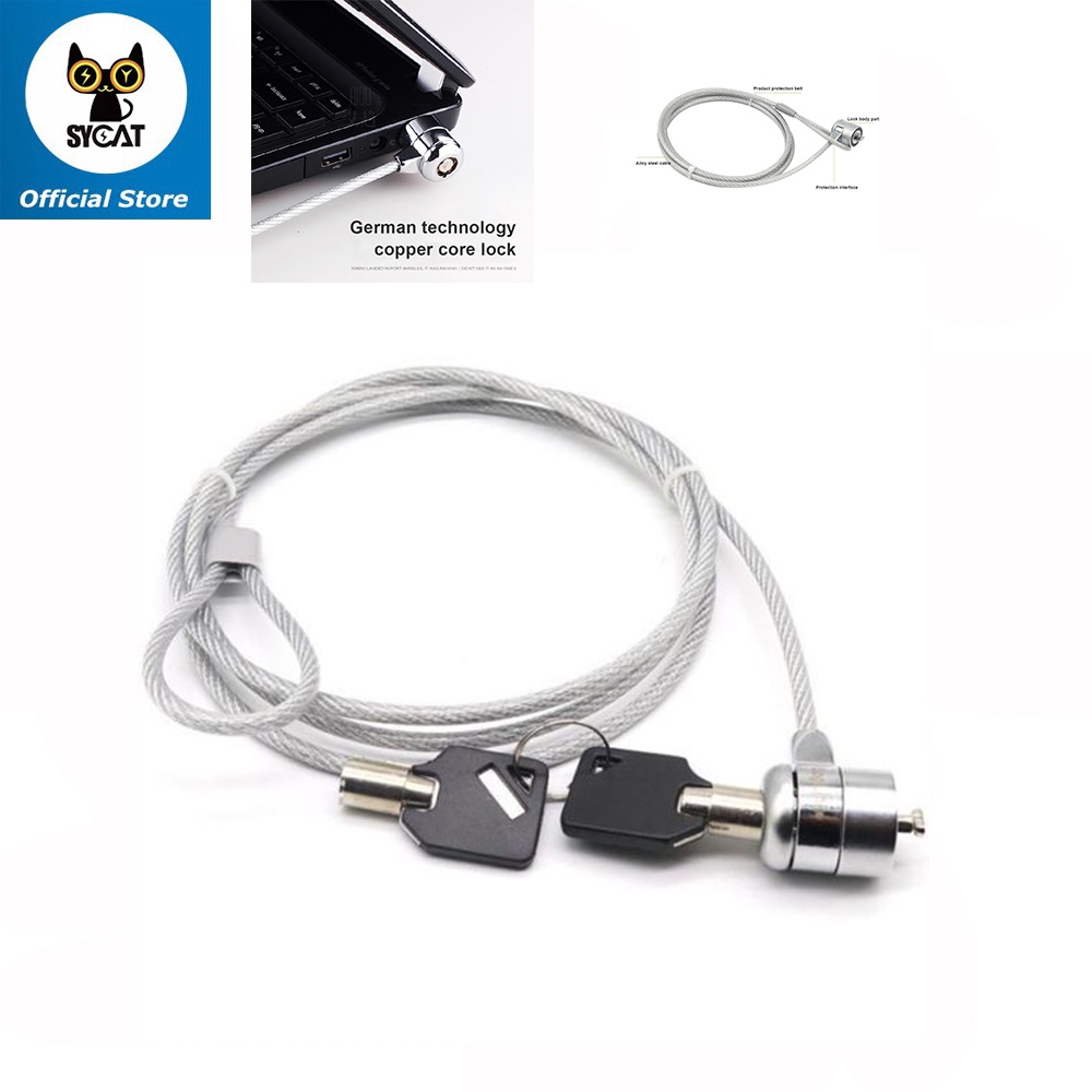 ♡Laptop Lock AntiTheft Security Kensington Lock with Keys Notebook
