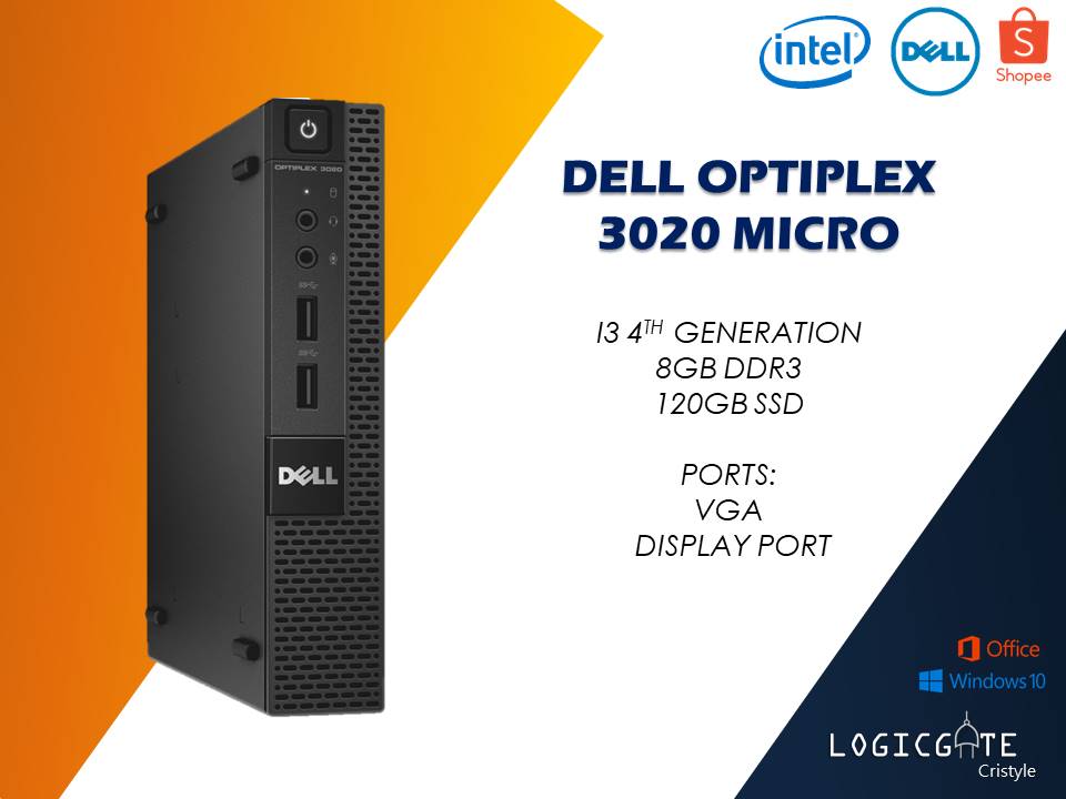 Dell Optiplex 3020 Micro i3 4th Gen / 8GB/ 120GB SSD 1150 REFURBISHED |  Lazada PH
