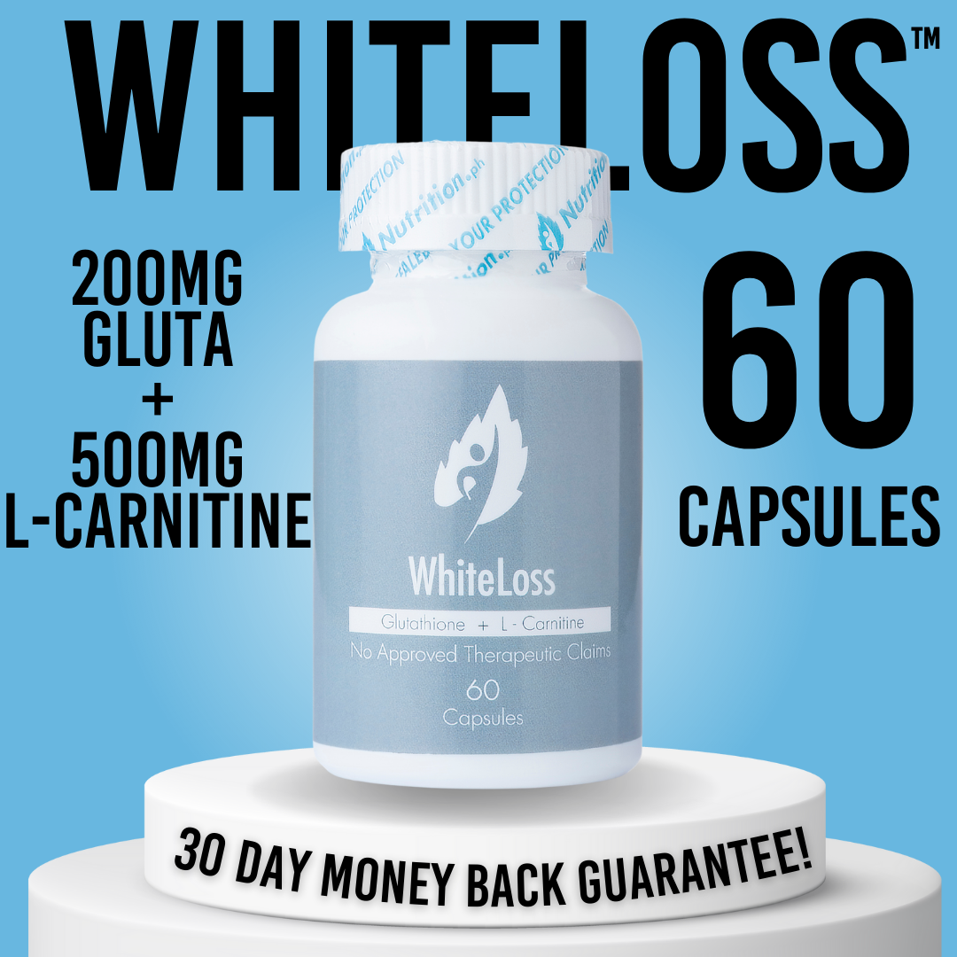 kojic soap glutathione Nutrition.ph™ WhiteLoss™ L-Carnitine + Glutathione Capsules (60 Caps)  Weight Loss Skin Whitening Nutriwhite Money Back Guarantee 14 Days Premium  Quality Nutriwhite Capsules - Lazada