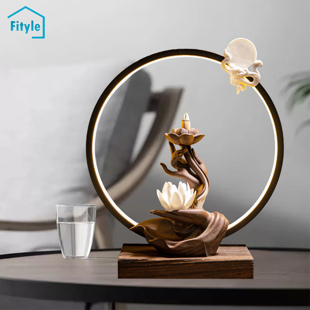 Aromatherapy Burner Lotus Conical Home Decoration Ornaments Indoor Black  glazed bergamot reflux incense burner decoration bergamot Weaver Equine シルバーチップ トランジション ロープ ホルター スライドリング付き