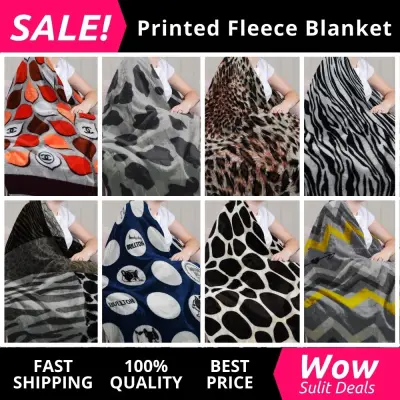 [Blanket Sale] Fleece Blanket, Super Soft Warm Big Printed Thick Microfiber Blankets (150x200cm) - Wow Sulit Deals