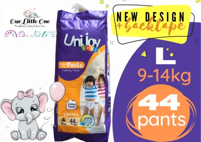 [IN STOCK] L44s - UNIJOY EXTRA DRY- Large Pull Up Pants/Maxi - 9 TO 14 KG - Imported Baby Diaper - High Quality Diaper- 44PCS