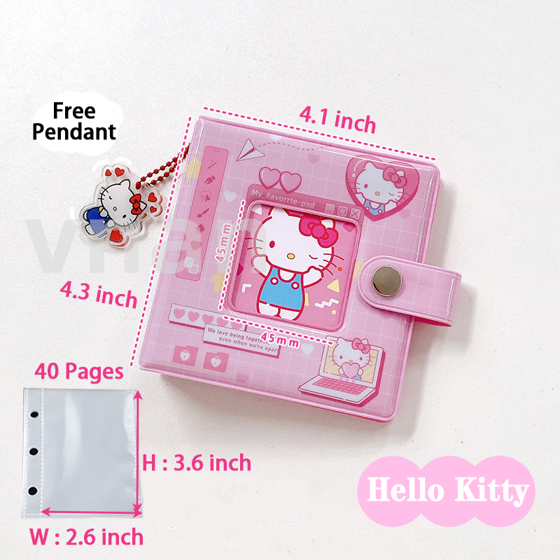 With 40 Photo Card Pocketsanrio Kuromi Melody Photo Album 3 Inch 40 Pockets Cute Idol Photos 1624