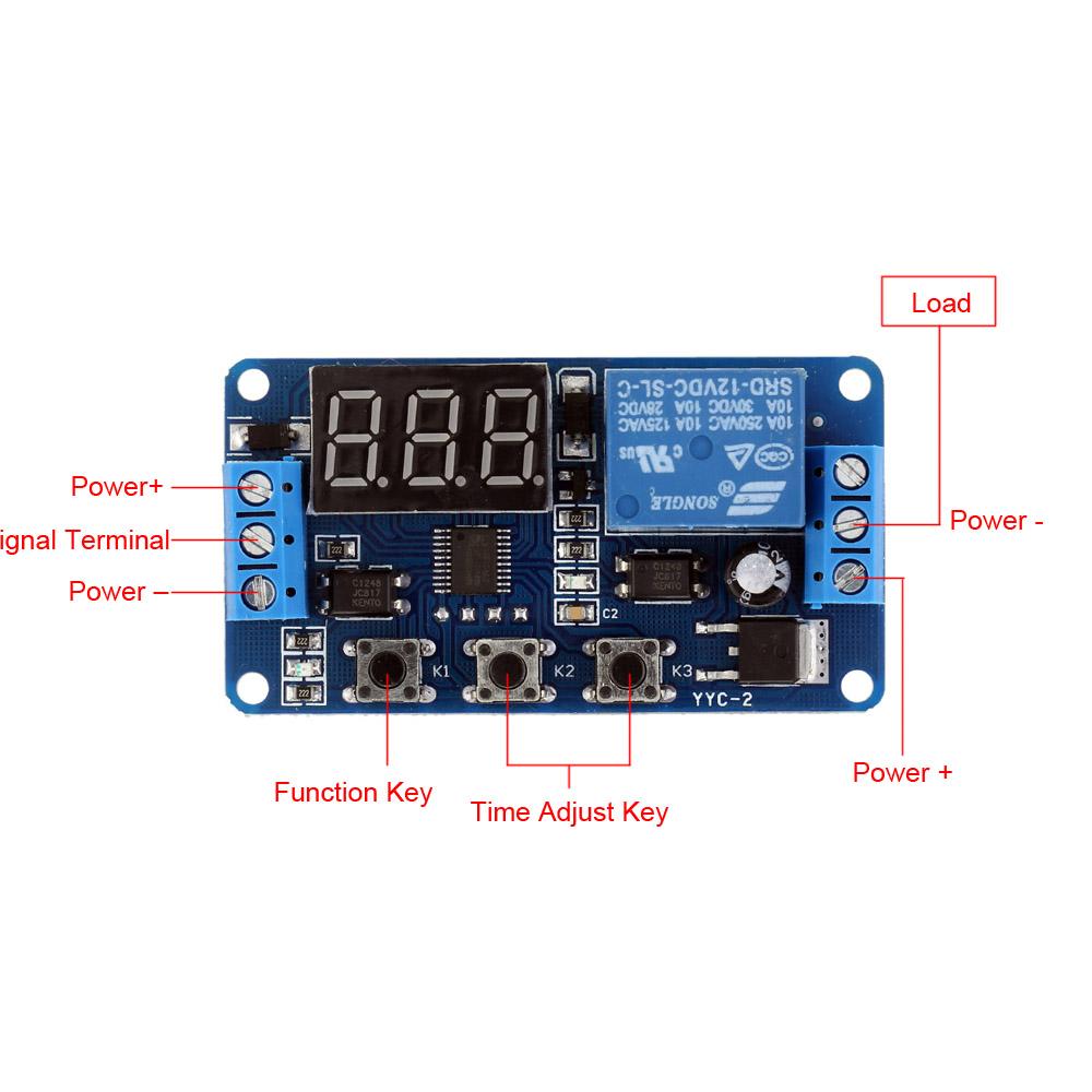 12V LED Display Automation Digital Delay Timer Control Switch Relay Module
