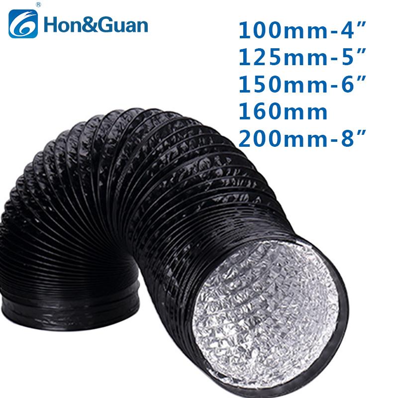 Metal Reducer Hydroponics Extractor Fan Flexible Solid Ducting 4 5 6 8 10 12 6 150mm to 4 100mm