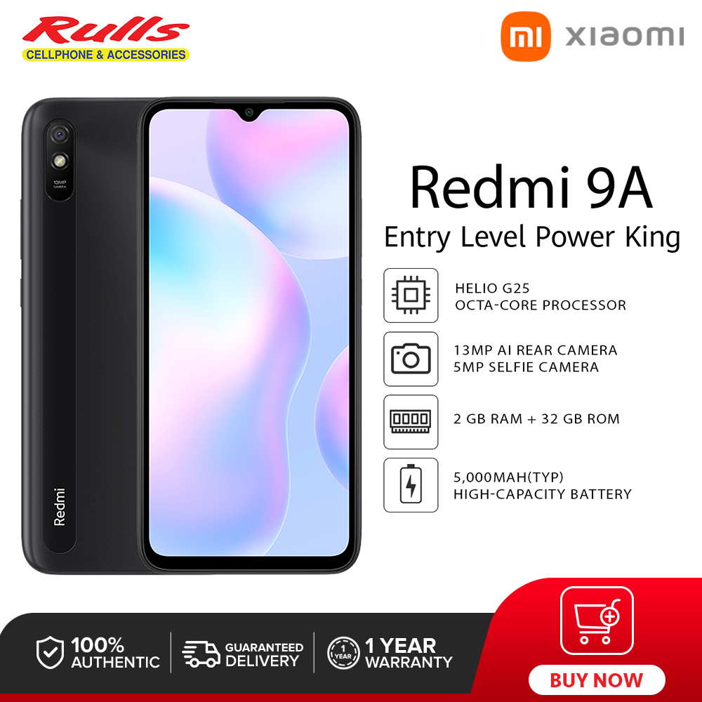 Celular Xiaomi REDMI 9A de 32GB ROM 2GB RAM carbon gray + MI