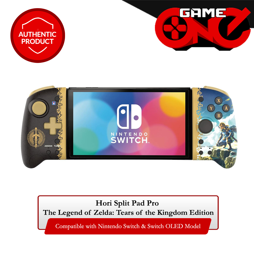 Hori - Zelda Tears of the Kingdom, Nintendo Switch, Split Pad Pro,  Ergonomic Video Game Controller for Hand-Held Mode 