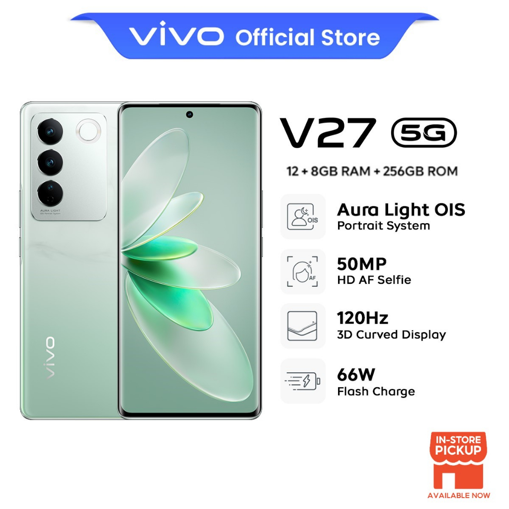 VIVO V27 5G| MediaTek Dimensity 7200|12 RAM + 256GB ROM|6.78 3D