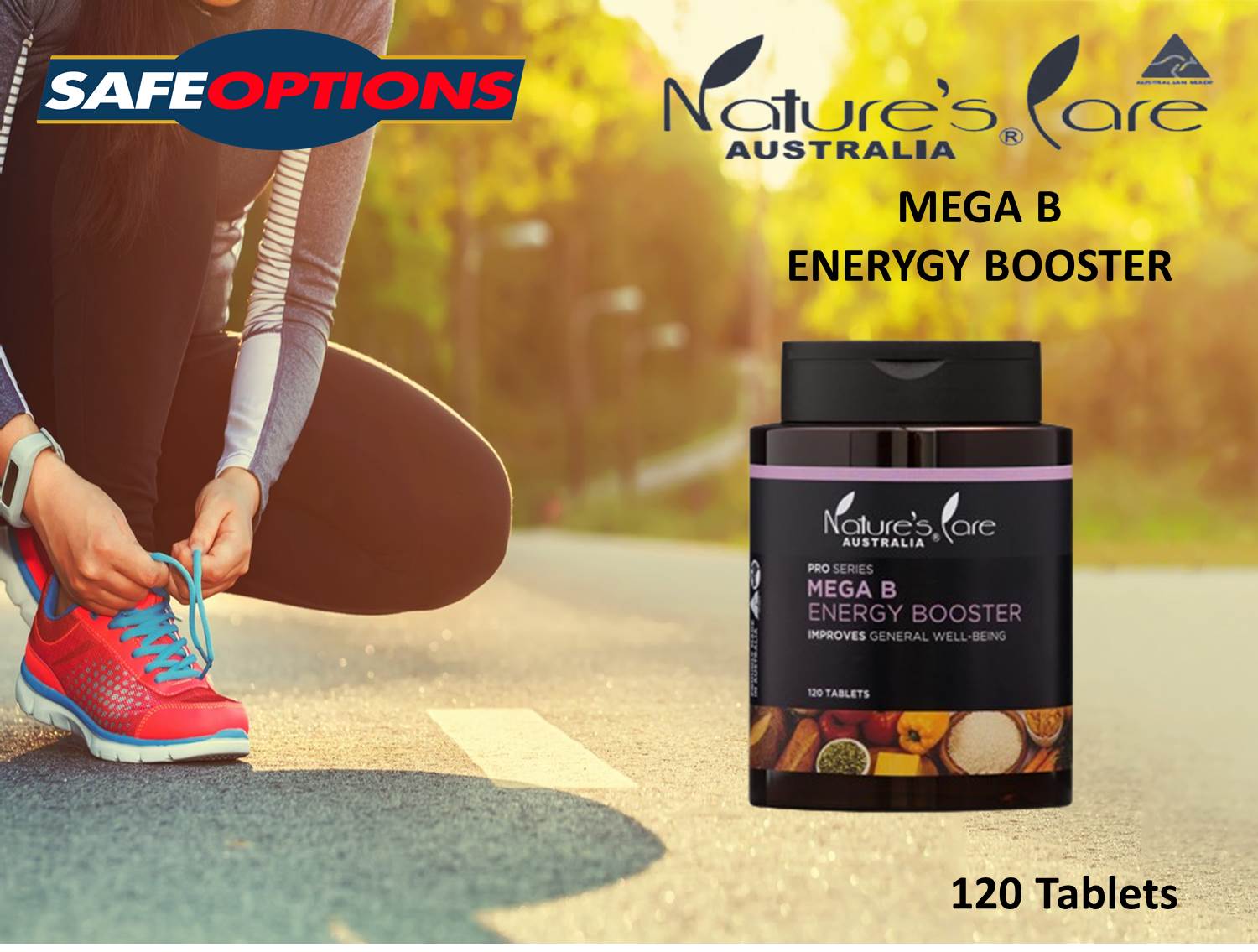Authentic Nature's Care Mega B Complex Energy Booster 120 tablets