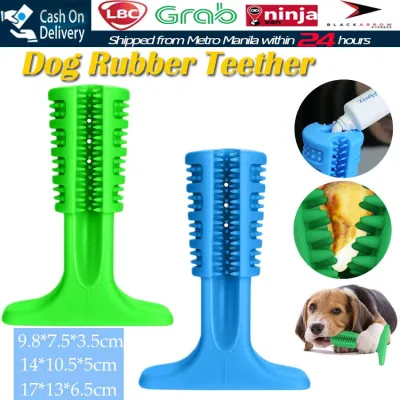 Boutique hot sale Dog Rubber Teether Toothbrush Pet Mint Chew Toys Brushing Puppy Teething Brush Doggy Pets Oral
