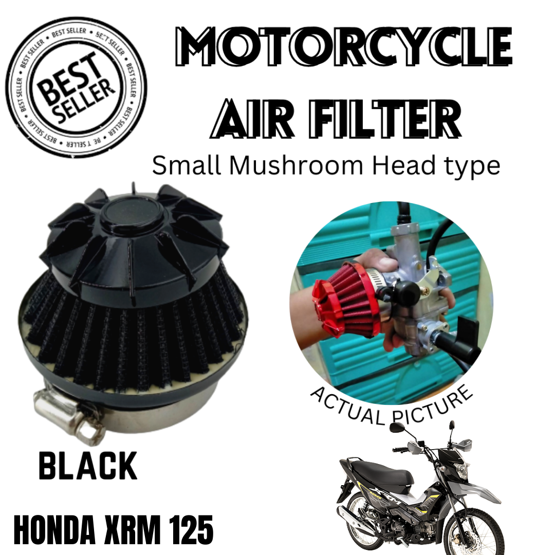 MOTORCYLE AIR FILTER FOR HONDA XRM 125 BLACK SMALL MUSHROOM HEAD