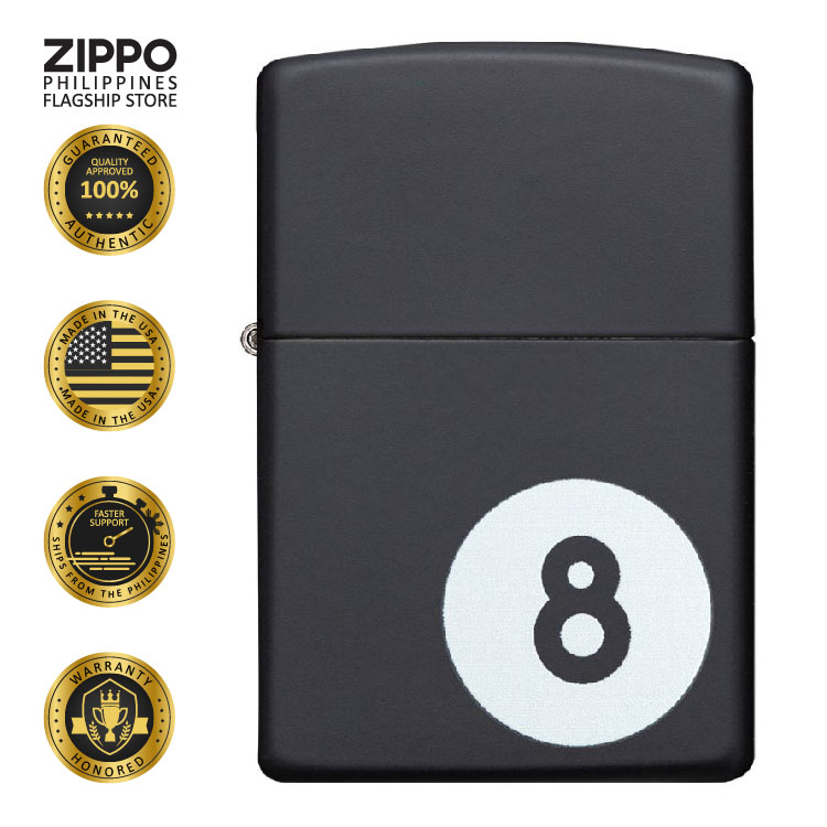 Zippo Windproof Lighter Classic Black Matte 8 Ball | Lazada PH